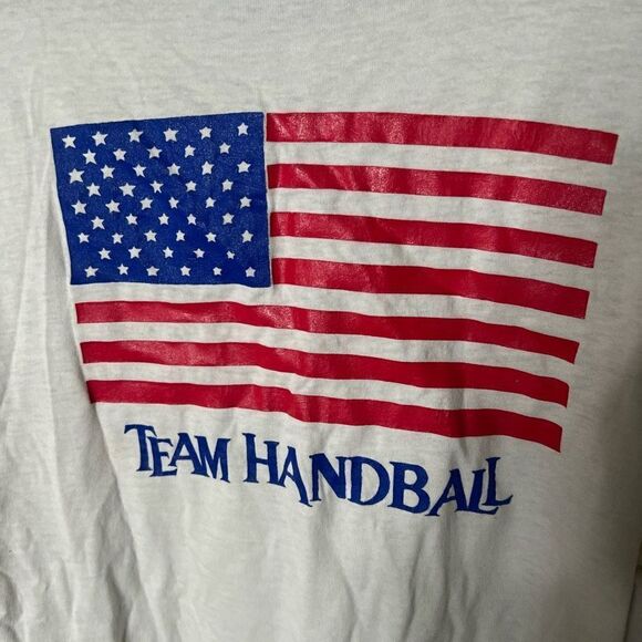 VTG 1989 USA Team Handball Long Sleeve Shirt Large - Picture 4 of 5